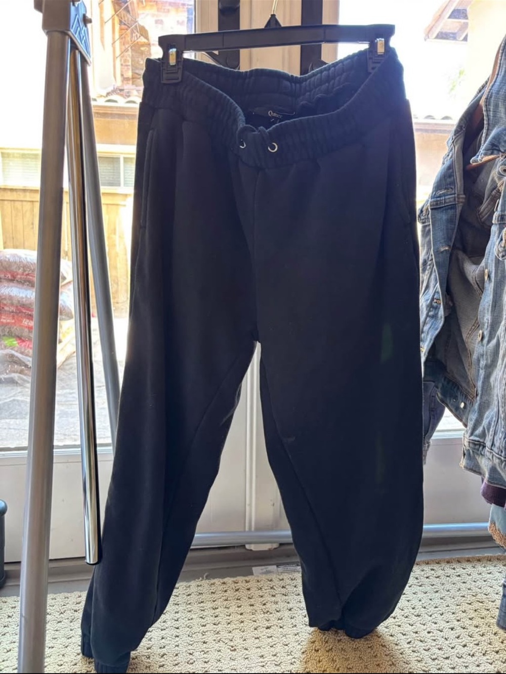 Quince Black Drawstring Jogger Pants